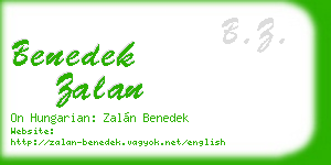 benedek zalan business card