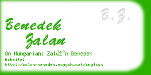 benedek zalan business card
